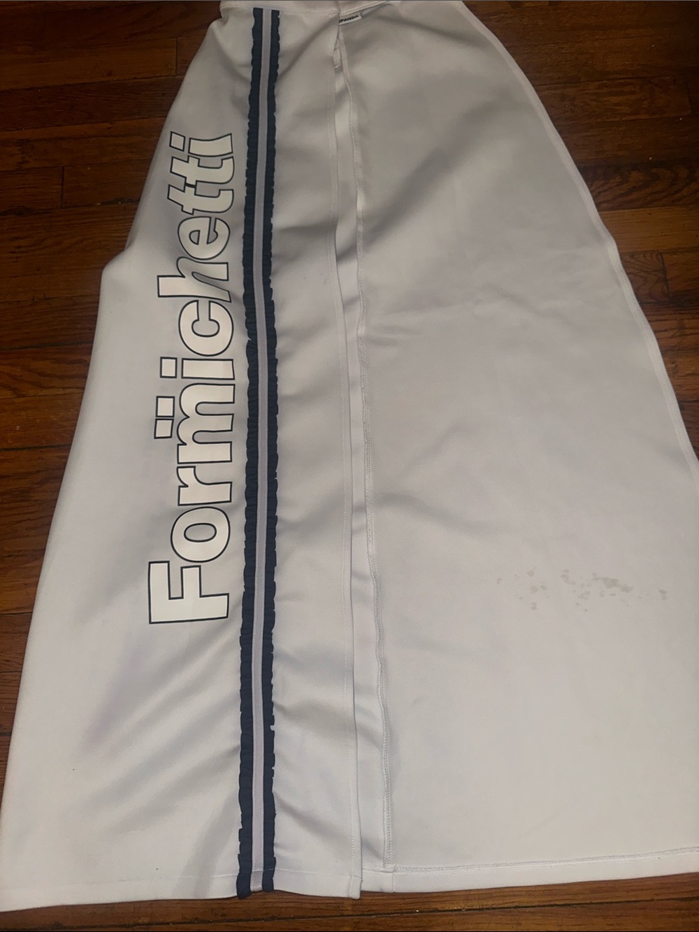 Formichetti White Skirt with Navy Stripe